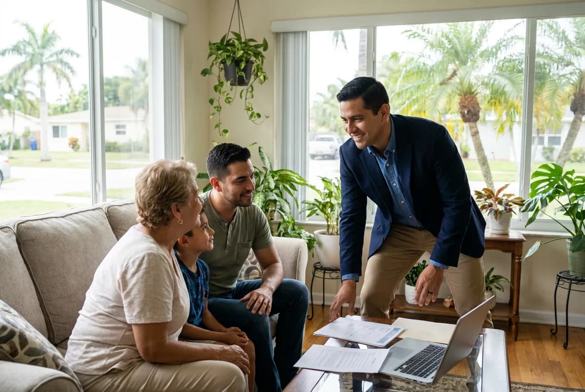 Focus Family Care coordinator reviewing home care payment options with a family